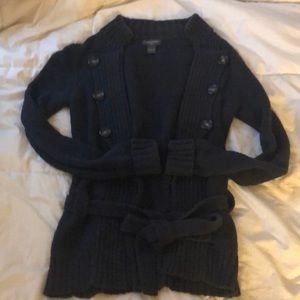 Navy duster sweater